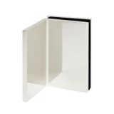 CSB290W,(2-R1) Shower Bracket with Cover, Offset Wall to Glass 90°, for 3/8" ~1/2" . Black Rubber Gaskets, — CSB290WPN