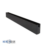 R4S12 without Lock, FHC 4" Square Door Rail 35-3/4" Without Lock - 1/2" Glass — R4S12 — Dark Bronze Anodized