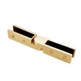 CY18, Square, Adjustable Railing/Fence Glass Clamp for 3/8″ or 1/2″ — CY18 — Brushed Gold
