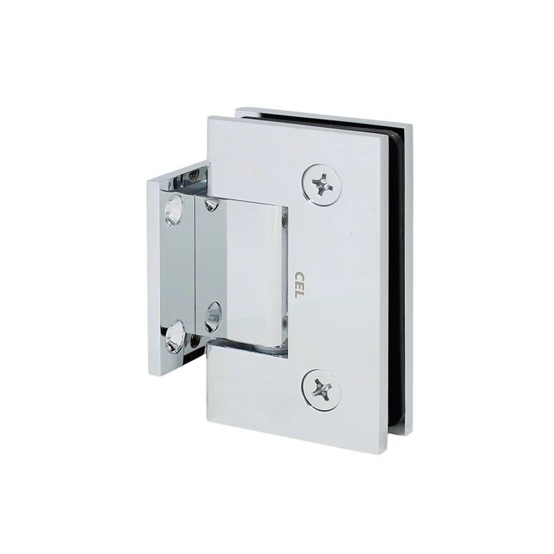 CGEN574, 5 Degree Pre-Set, Wall Mount Short Back Plate Hinge for Frameless Shower Door — CGEN574