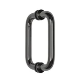SDPR6GM,CRL Gun Metal 6" Tubular Back-to-Back 3/4" Diameter Shower Door Pull Handles