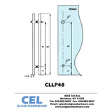 CLLP, Locking Ladder Pull, 304 tube in 1/16" thickness — CLLP48 — Matte Black — 48"