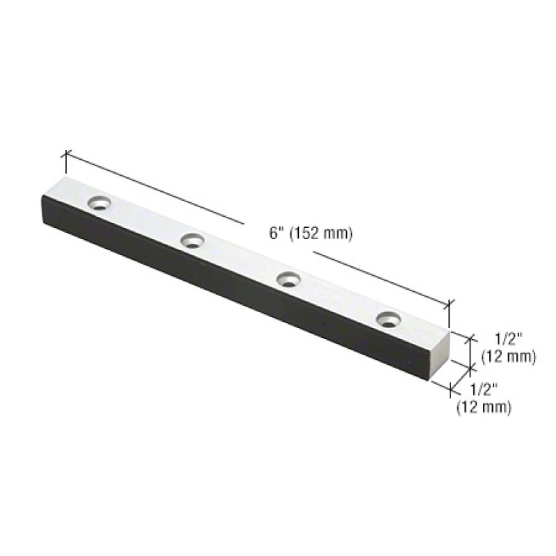 1NT308A-CRL-Aluminum Header Mounted Double Door Stop — 1NT308A