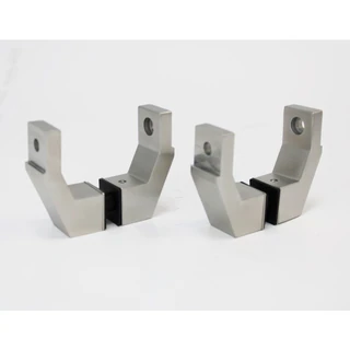 CSQOF, Offset Mount Mid-Post for Square Ladder Pulls (1 Set) — CSQOF-SSS — Brushed Stainless Steel