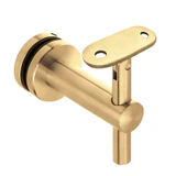 CHBF737, Adjustable Glass Mount Handrail Bracket for Square Tube — CHBF737 — Satin Brass