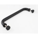 CM16512, Singled Side, Ø 1"X 12"(CTC), Solid Aluminum Straight Pull Handles. Clear Anodized — CM16512-MB — Matte Black