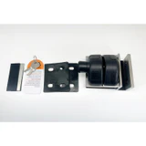 CY03M Swimming Pool Glass to Glass 90° Gate Latch w. Door Lock-With Key For 3/8"-5/8" Glass Thickness — CY03L-M — Left Hand — Brushed Stainless Steel