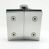 CY11S, Swimming Pool Glass to glass Heavy Duty Door Hinge for 3/8" - 5/8" Glass, flat pin — CY11S — Polished Stainless Steel