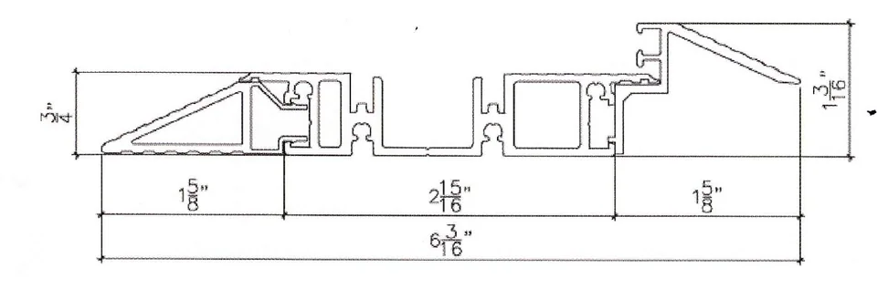 FD-95 Track 4 floor-track cross-section with ramped approaches