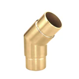 CE135-424, 135° 2-Way Elbow Connector for 1-3/4″ OD Round Tube — CE135-424 — Brushed Gold