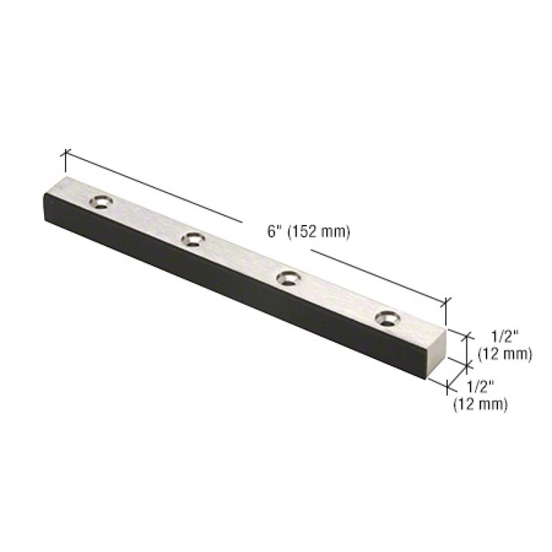 1NT308BS-CRL -Brushed Stainless Header Mounted Double Door Stop — 1NT308BS
