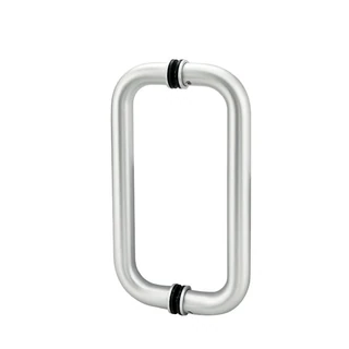 CM2165, Solid Aluminum Straight Back to Back Pull Handles. — CM2165-10X10 — 10" — Clear Anodized
