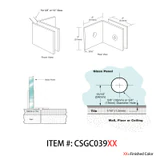 CSGC039, Fixed Panel Square Clamp With Large Leg — CSGC039