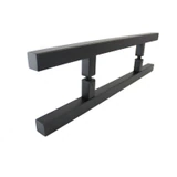 CSQLP Square Ladder Pull, Back-to-Back Entrance Door Handle, Stainless Steel 304 Tube in 1/16" Thickness — CSQLP36-MB — Matte Black — 36"