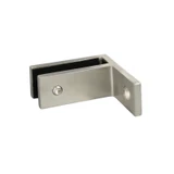 CGTW90, 90 Degree Corner Railing Clamp, Glass to Wall — CGTW90 — Brushed Stainless Steel