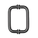SDPR6GM,CRL Gun Metal 6" Tubular Back-to-Back 3/4" Diameter Shower Door Pull Handles — SDPR6GM