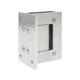 HW037,Hydraulic Wall Mount Hinge, for 3/8~1/2 Glass, 1 set (1 x spring + 1x hydraulic) — HW037-BN — Brushed Nickle
