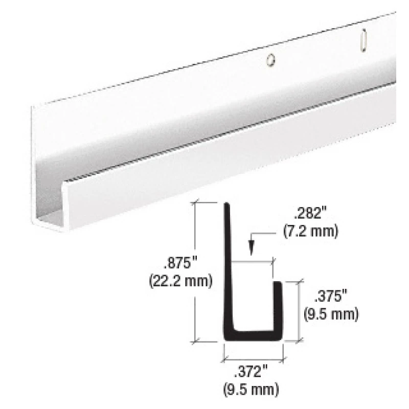 D636,CRL 1/4" Standard Aluminum J-Channel — D636BA