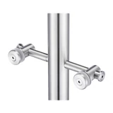 CRB51F, Double Arm Fixed, Fitting for 3/8"& 1/2" Thickness Glass — CRB51F — Brushed Stainless