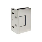 CEL044, Heavy Duty Adjustable Wall Mount offset Plate with Cover Plate Hinge, For 3/8"~1/2" Glass — CEL044PN