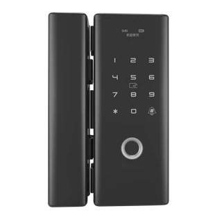 CSGLG200, APP Remote Control Smart Fingerprint Password Code Lock For Grille Metal Push Sliding Door — CSGLG200-MB — Black