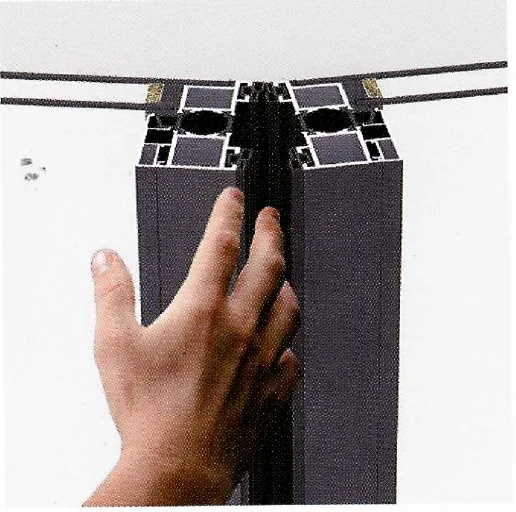 FD-95 double-layer rubber sealing at the folding panel joint