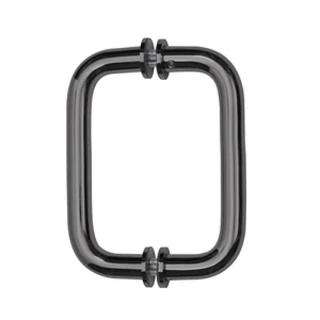 SDPR6GM,CRL Gun Metal 6" Tubular Back-to-Back 3/4" Diameter Shower Door Pull Handles — SDPR6GM