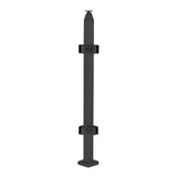 CSPH42, 2" X 2" Square Post 42" Height (Post Only, Not included Glass Clamp) — CSPH42L — Matte Black — CORNER