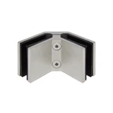 CGTGS90, 90 degree corner Railing clamp, glass to glass, for 3/8" & 1/2" Glass — CGTGS90 — Brushed Stainless Steel