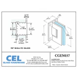 CGEN037, WALL Mount Hinge-Full Back Plate