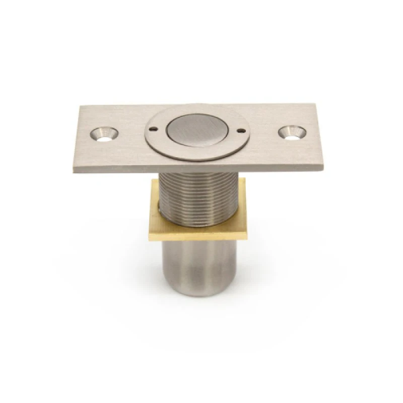 AMR208, CRL Dust Proof Keeper Non-Locking With Plate — AMR208 — Brushed Nickel