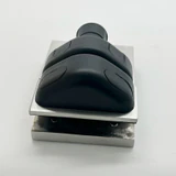 CY12-N, Swimming Pool 180° Glass to Glass Gate Latch, Door Lock With Key, For 3/8"-5/8" Glass Thickness — CY12-N — Brushed Stainless Steel