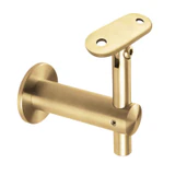 CHBF735, Adjustable Wall Mount Fixed Handrail Bracket For Square Tube — CHBF735 — Satin Brass