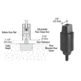 CRL9040S, CRL Floor Mounted Closer Flat Tapered Aluminum Spindle — CRL9040S28 — 1-1/8"