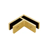 CGTG90, 90 degree corner Railing clamp, glass to glass — CGTG90 — Brushed Gold