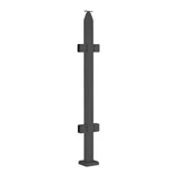 CSPH42, 2" X 2" Square Post 42" Height (Post Only, Not included Glass Clamp) — CSPH42C — Matte Black — MIDDLE