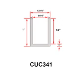 CUC341, 1" Deep U Channel, 192" Stock Length