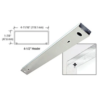 DCHPSD, CRL Polished Stainless 4-1/2" x 72" Double Door Header — DCHPSD