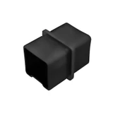 CC180-4040, Square Line 180 Degree Connector (in-line) for 1 1/2 x 1 1/2 Tube Handrails — CC180-4040 — Matte Black
