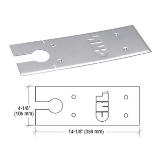 CRL Cover Plates for 8500 Series Floor Mounted Closer — CRL85CP — Polished Stainless Steel