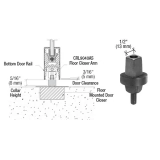 CRL9050S, CRL "Mab" Square Tapered Aluminum Spindle — CRL9050S8 — 5/16"