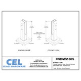 CSDMS188S, Square Spigot for Stair, Size: 2" x 7-7/16" Height ,Duplex 2205