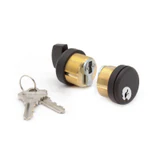 PF215CT, FHC Keyed Cylinder/T-Turn For Use With Patch Lock — PF215CT — Dark Bronze Anodized