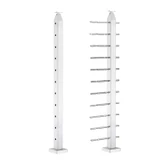 CSPC42, Square 42" Height Post for cable Ø2", (Post Only, Not include cable, Tensioner & Terminal) — CSPC42 — Brushed Stainless Steel — MIDDLE EXTENSION