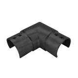 CE90-D424, Stainless Steel 90 Degree Corner Connector For 1-1/2″ Round Tube — CE90-D424-MB — Matte Black