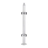 CSPH42, 2" X 2" Square Post 42" Height (Post Only, Not included Glass Clamp) — CSPH42L — Polished Stainless Steel — CORNER