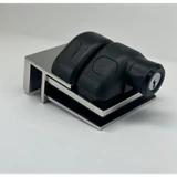 CY03M Swimming Pool Glass to Glass 90° Gate Latch w. Door Lock-With Key For 3/8"-5/8" Glass Thickness — CY03R-M — Right Hand — Polished Stainless Steel