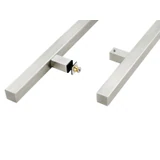CSQLP Square Ladder Pull, Back-to-Back Entrance Door Handle, Stainless Steel 304 Tube in 1/16" Thickness — CSQLP24-SSS — Brushed Stainless Steel — 24"
