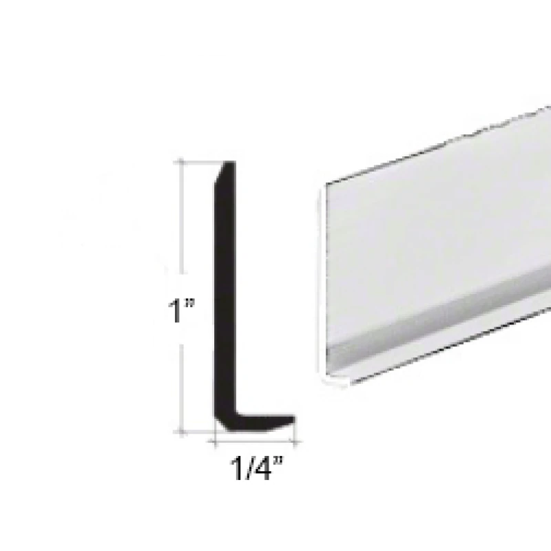 CL902,Polished Chrome, 1/4" Aluminum L MOLDING Extrusion — CL902