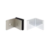 CSB90W, 90° Glass-to-Wall, Fixed Panel Square Clamp with Large Leg, WITH COVER — CSB90WCH